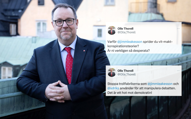 Här är S-toppen Olle Thorells SD-hat under EU-valrörelsen